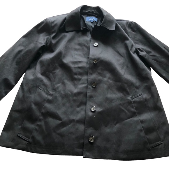 Faconnable 100% Cotton Lined 6 Button Black Women's Coat Jacket Size L - Picture 8 of 15